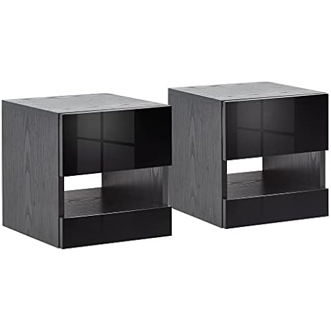 GFW Wall Mounted Bedside Tables with LED Lights Cover