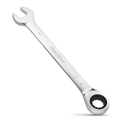 TIGHTSPOT 1 Inch Ratchet Combination Wrench with Precision Movement and Hardened, Polished Steel for Projects with SAE Tight Spaces