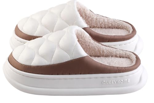 Caistre Puffy House Slippers for Women Men Winter Memory Foam Plush Slippers Soft Warm Furry Non-Slip Shoes Unisex4