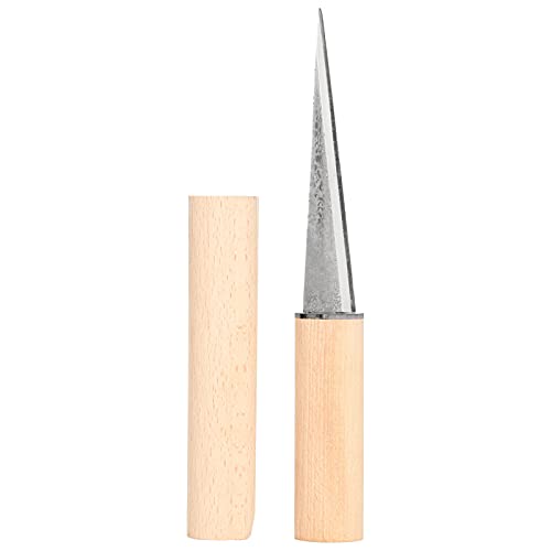 Qcwwy Herramienta para piolet de acero inoxidable con cubierta de seguridad, cuchillo para tallar hielo de estilo japonés, trituradora de hielo de acero inoxidable, herramienta manual de barman con