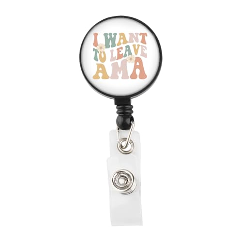 KUIYAI Emergency Room Nurse Badge Reel ICU Emergency Department Nurse Gift Nurse Gift (Leave AMA)