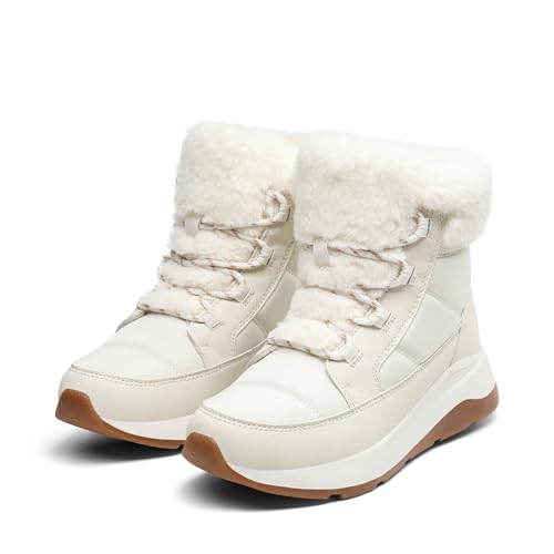 Image of DREAM PAIRS Women's Outdoor Winter Snow Boots | Women Winter Snow Boots, Faux Fur Waterproof Ankle Booties, Zaylee Ladies Slip Resistant Sole Comfortable Short Boots Outdoor