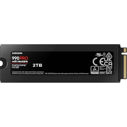 Image of Samsung 990 PRO w /Heatsink SSD 2TB PCIe 4.0 M.2 Internal Solid State Hard Drive, Fastest Speed for Gaming, Heat Control, Direct Storage and Memory Expansion, Compatible w / Playstation5, MZ-V9P2T0CW
