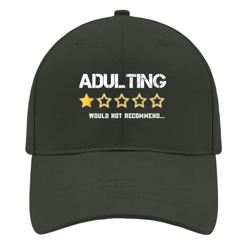 Adulting Would Not Recommend Sun Hat Cycling Caps for Girlfriends Blackish Green