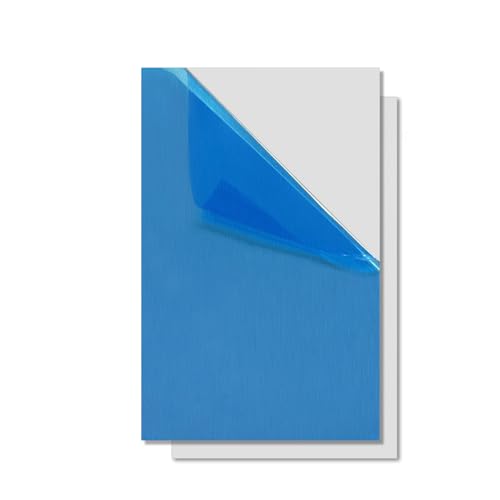 2PCS 6061 Aluminum Sheet Metal 4" x 6"-18 Gauge(150mm×100mm×1mm) Aluminum Plate Panel for DIY Fabrication Industrial Projects