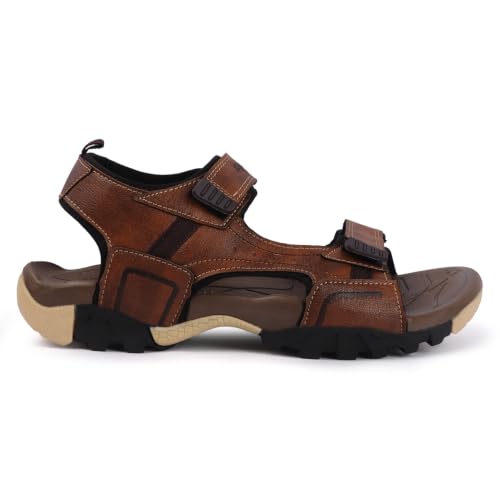 Image of Men's Sports Sandals with Adjustable Straps and Cushioned Footbed