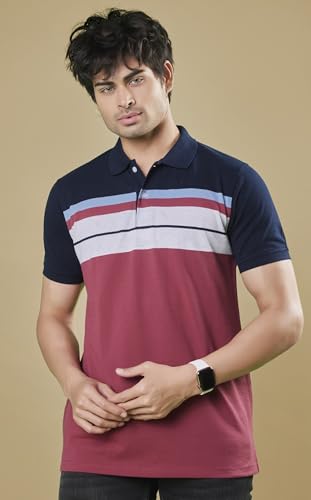Image of 3BROS Men's Collor Neck Polo T-Shirt, Anti Stain and Half Sleeves, Cotton Blend, Regular Fit Tshirt for Men || Mens t Shirt