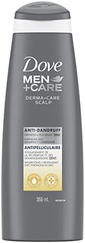 Dove Men + Care Derma+Care Scalp 2in1 Shampoo & Conditioner Clinically Proven to Fight Dandruff Anti-Dandruff Dryness + Itch Relief hair care with Pyrithione Zinc 355 ml