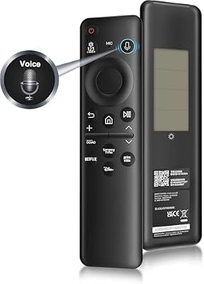 Replacement for Samsung-TV-Remote-Control,BN59-01432A Rechargeable-Voice-Remote Compatible Samsung Frame Crystal Solar UHD Neo QLED OLED Serie Smart TVs