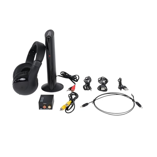 Jeffergarden Casque sans Fil pour Regarder la Télévision, Casque Supra-auriculaire Léger avec Une Portée de 98 Pieds, pour Les Personnes âgées et Les Amateurs de Télévision