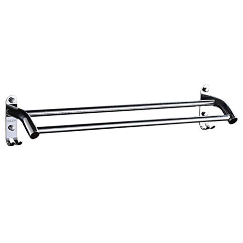 Porte-serviettes double gain de place pour petite salle de bain de 30cm