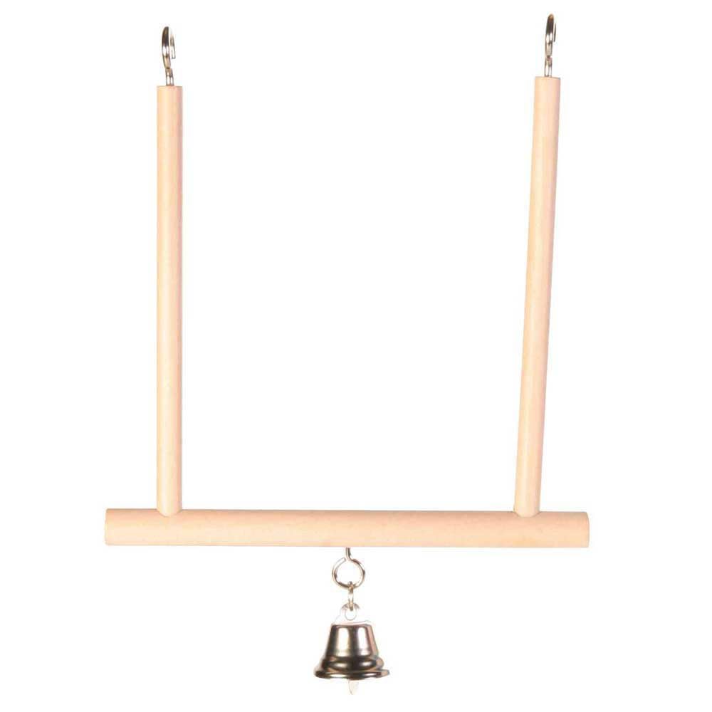 Trixie Wood Swinging Trapeze with Bell, 12 x 13 cm, Pack of 4