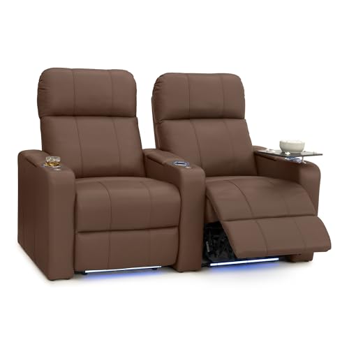 Image of Seatcraft Monterey Home Theater Seating Tobacco Row of 2