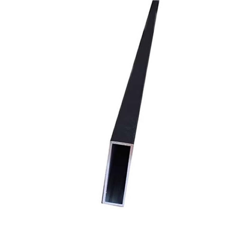 Perfil de tubo cuadrado de aluminio negro de 495 mm, ancho de 8-20 mm, tubo ligero de aleación de metal AL for marc0s de puertas.(20x70x2mm)