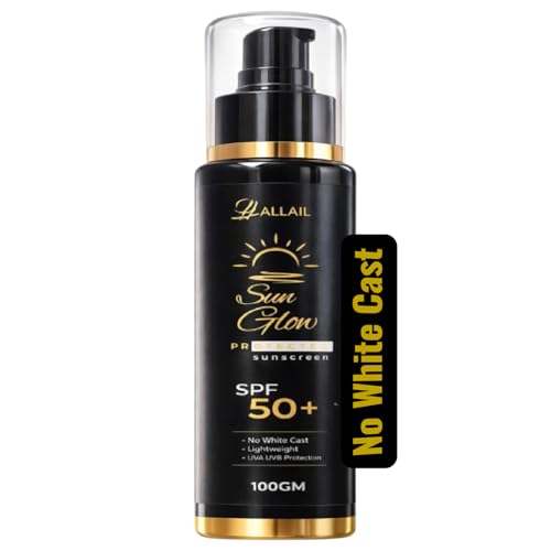 Image of ALLAIL SUN GLOW Protector Sunscreen, SPF 50+, Vitamin C and E Enriched, 100gm