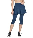 Tennis Skirts with Leggings for Women Skirted Leggings with Pockets Capris with Skirts with Pants Ru