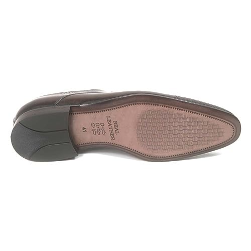 Image of Golden Pass Men's Brown Cap Toe Leather Sole Oxfords Dress Shoes