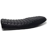 DKMOTORK 0096 Motorcycle Cafe Racer Vintage Seat Universal for Honda Yamaha Sr400 Sr500 Suzuki Kawasaki Black