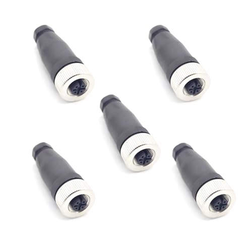 Connecteur M12 5 pôles femelle droit IP67 étanche à vis pour capteur industriel x5