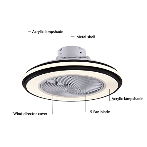 Ventilateur de plafond 20 pouces LED avec 3 modes d'éclairage et télécommande - 2