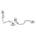 PANDORA Jewelry Butterfly Safety Chain Cubic Zirconia Charm in Sterling Silver