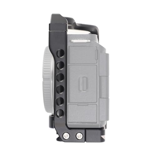 Image of FocusFoto Camera Cage with Top Handle Kit for Sony ZV-E1 Camera, Aluminium Vlogging Stabilizer Rig with NATO Rail, 1 /4 inch-20 Screw Mount, 3 /8 inch-16 Locating Pin for Arri Grip, Quick Release Plate for Arca