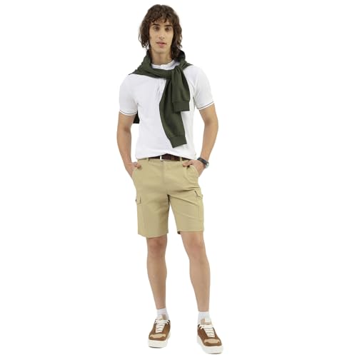 Image of UNITED COLORS OF BENETTON Men Solid Slim Fit Shorts