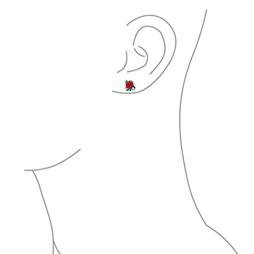 Boucles d'oreilles fleurs en argent .925 sculptées main - 4