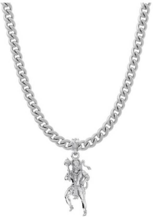 Pendentif Hanuman argent sterling 925 premium et sa maille gourmette raffinée