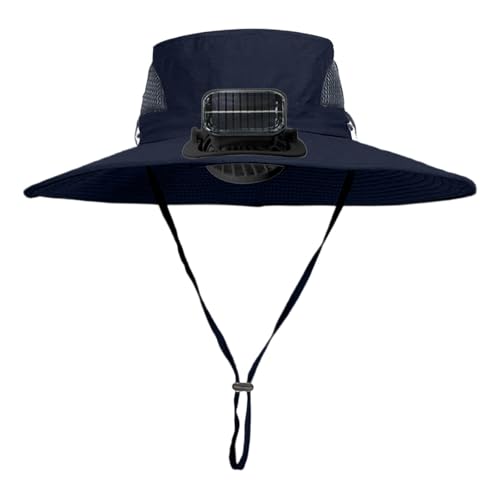 Sun Hat with Solar Fan for Children Outdoor Wide Brims Bucket Hat Sun Protection Fishing Beach Hat with Fan for Boy Girl3