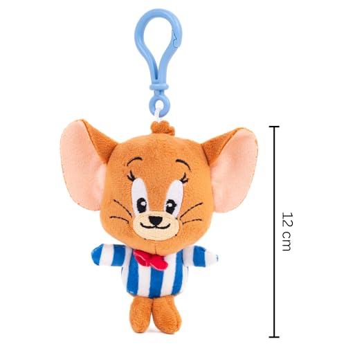 Image of Mirada Official Tom & Jerry Hanging Jerry Soft Toy - 12cm | Cute & Lightweight Plush Keychain for Kids, Girls & Boys | Adorable Mini Stuffed Character for Bags, Gifting & Collectible Fans