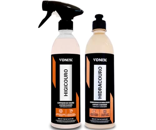 Kit Limpeza e Hidratação Para Couro Higicouro + Hidracouro 500ml Vonixx