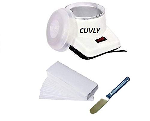 Image of Waxing Kit Wax Machine Wax Heater Machine, 600 gram Hot Wax Cream, 70 pieces Wax Strips and Knife, Hair removal Waxing Kit, Wax Kit for women and men, Wax Heater Combo (Chocolate Wax)