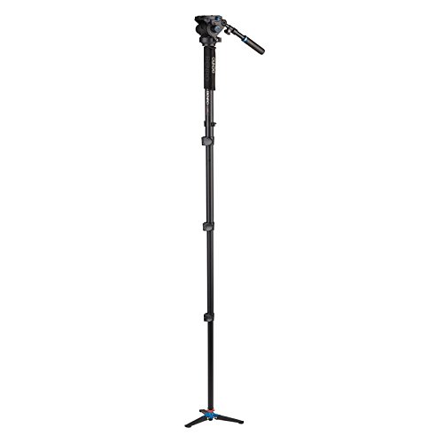 Amazon.com : Benro Aluminum 4 Series Flip-Lock Video Monopod Kit w