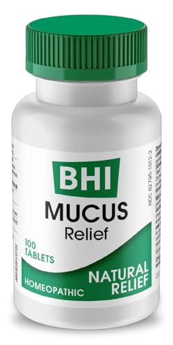 MediNatura BHI Mucus Relief - Natural Mucus-Relief Tablets to Relieve Coughing & Nasal Congestion - Fast-Acting & Chewable - Plant-Based - Easy-to-Use - 100 Count