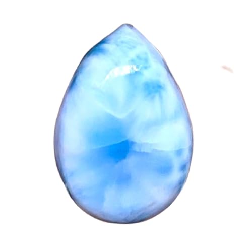 Larimar naturel taillé en poire GH_NAT_07164, gemme de collection pour bijoux