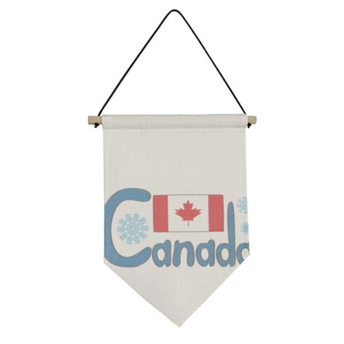 Drapeau national du Canada bleu en toile de coton pour décoration murale suspendue