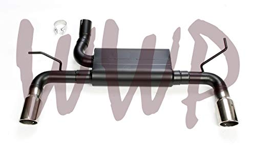 Performance Stainless Steel SS SS409 Dual Axle Back Exhaust Muffler Kit System Polished Tips Compatible With 12-20 Jeep Wrangler JK Sport/Unlimited 3.6L V6 2-Door & 4-Door