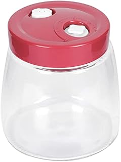 Cabilock Gallon Glass Jar Fermentation Jar with Water Seal Airlock Lid for Wine Brewing, Pickling Kimchi, Sauerkraut, Vegetables, Kombuch Paocai Pickle Jar Red, 13x12.5cm (2569C3V16GILD)