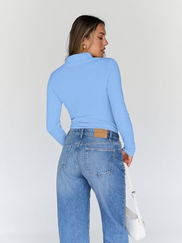 Image of Trendy Queen Women's Turtleneck Long Sleeve Shirts Basic Underwear Tops Winter Clothes 2026