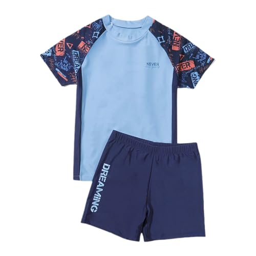 Swimsuit trunk and rashguard set avec t-shirt manches courtes 10 ans