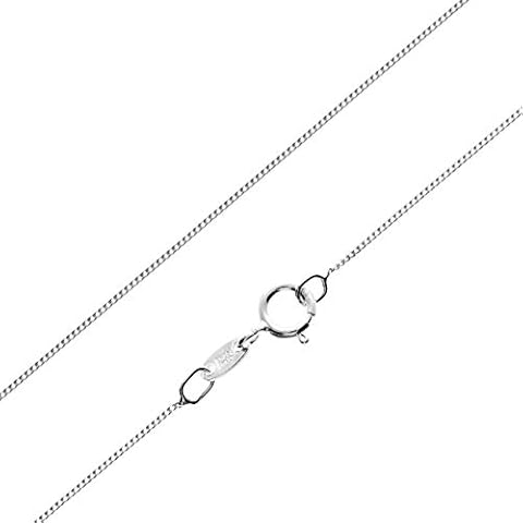 SilverAmber Jewellery UK - 925 Sterling Silver 20" Inch Delicate Italian Curbs - 0.52 mm Thin Chain Necklace - GCH00520 Cover