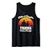 Father and Daughter Fishing Partners for Life Retro Sunset Tank Top