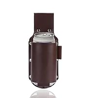 T TAKONE Biergürtel Bierflaschenhalter mit Pen Holder – Leder Flaschenhalter Gürtel für Bier & Dosen, Freihändig & Praktisch für Outdoor, Camping, Grillparty & Festival, (Kafei)