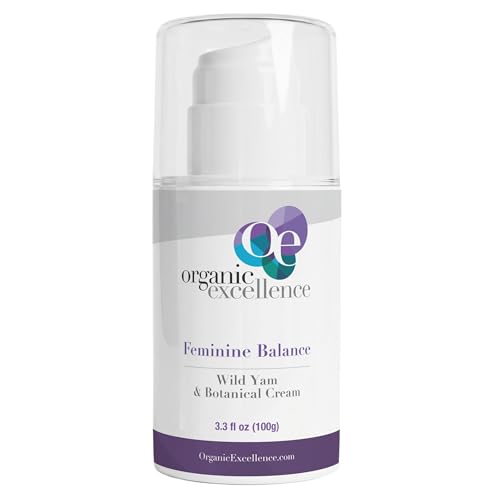 Organic Excellence Feminine Balance USP Progest Cream from Wild Yam, 3.3 oz