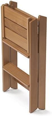 Multifunctional Wooden 4 Step Flower Stand Step Stool for Indoor & Outdoor Use | Foldable Plant Display Rack | Multipurpose Wooden Ladder Shelf (40L x 12.7W x 40H Cm)-image-26