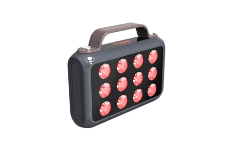 Hooga Charge Portable Red and Near Infrared LED Light Device, 660nm 850nm Dual Wavelength, Rechargeable with Travel Case
