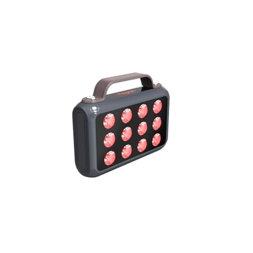 Hooga Charge Portable Red and Near Infrared LED Light Device, 660nm 850nm Dual Wavelength, Rechargeable with Travel Case