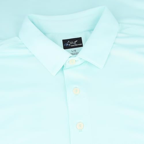 Greg Norman Freedom Micro Pique Polo para Hombre Manga Corta Azul Ocean Breeze XL miniatura 5