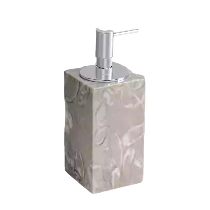 Kitchen Wall Decor,Soap Dispenser Natural Marble Hand Polishing Pump Bottle Dispenser Nordic Style Home Decor Aesthetic Liquid Soap Dispenser Modern Farmhouse Decor Lotion Dispenser Carmen Gray Squa